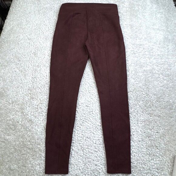Spanx Black Faux Suede Legging Maroon Red - Picture 3 of 9